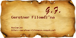 Gerstner Filoména névjegykártya